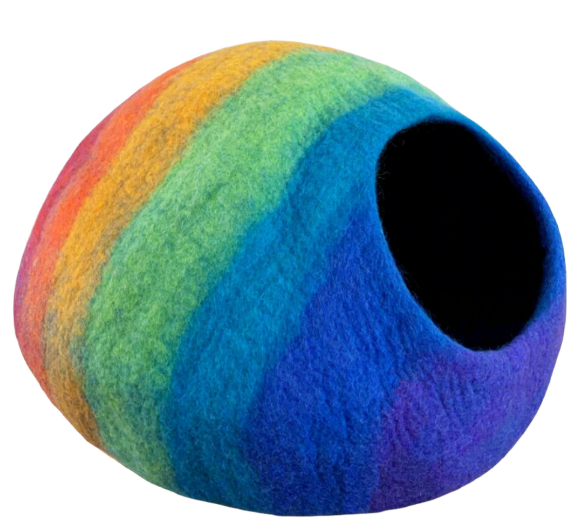 Handmade Fair Trade Rainbow Cat Caves - Hamro Village